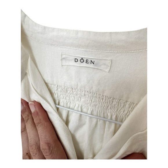 DÔEN | O’Keefe Blouse in Ivory Cotton, Size Small - Picture 7 of 10
